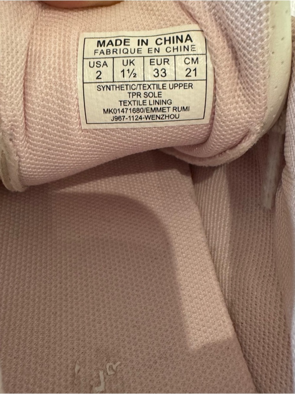 Michael Kors Kids Pink Casual Sneakers Size 2 Girls Shoes - Picture 9 of 10